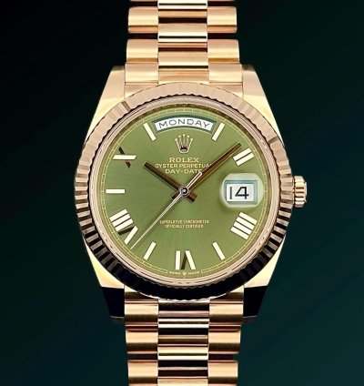 Rolex Day-date 40 Rose Olive Dial