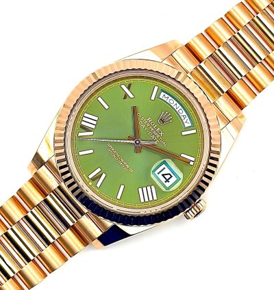 Rolex Day-date 40 Rose Olive Dial
