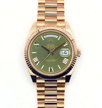 Rolex Day-date 40 Rose Olive Dial