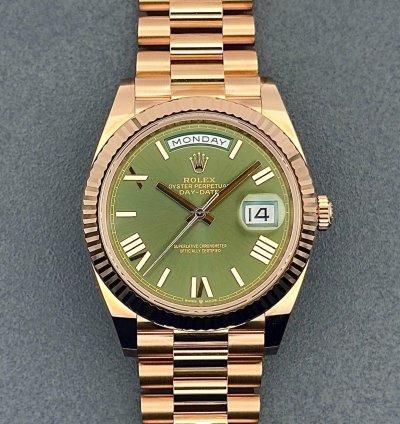 Rolex Day-date 40 Rose Olive Dial