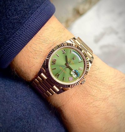Rolex Day-date 40 Rose Olive Dial
