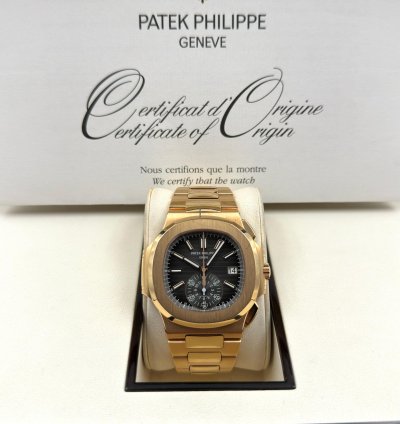 Patek Philippe Nautilus Rose Gold Bracelet 5980 1r Box Papers 2013