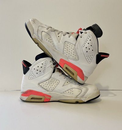2014 Nike Air Jordan 6 Vi Retro 384664-123 White Infrared 10