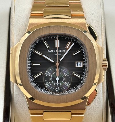 Patek Philippe Nautilus Rose Gold Bracelet 5980 1r Box Papers 2013