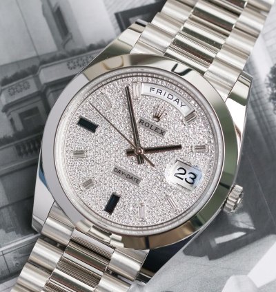 Rolex Day-date 40 Sapphire Pave Dial