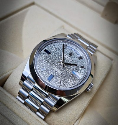 Rolex Day-date 40 Sapphire Pave Dial