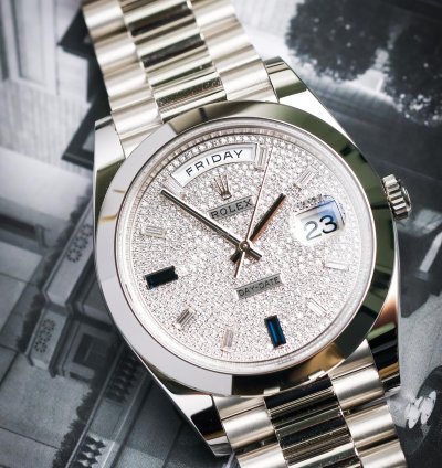 Rolex Day-date 40 Sapphire Pave Dial