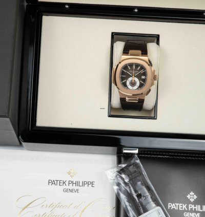 Patek Philippe Nautilus Rose Gold Chronograph 5980r-001 July 2020