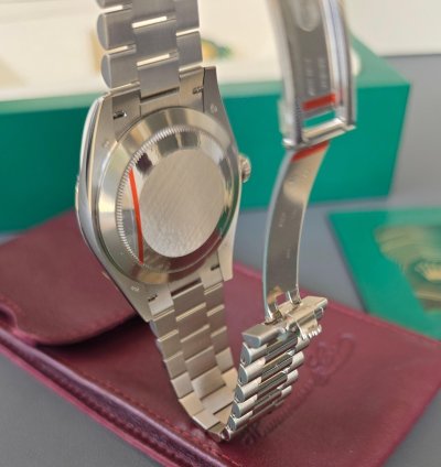 Rolex Day-date 40 Set Completo Con Astuccio In Pelle Hausmann Trident