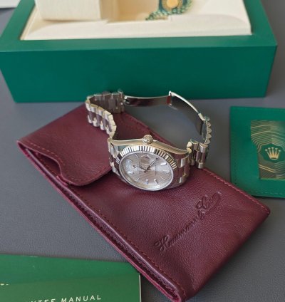 Rolex Day-date 40 Set Completo Con Astuccio In Pelle Hausmann Trident