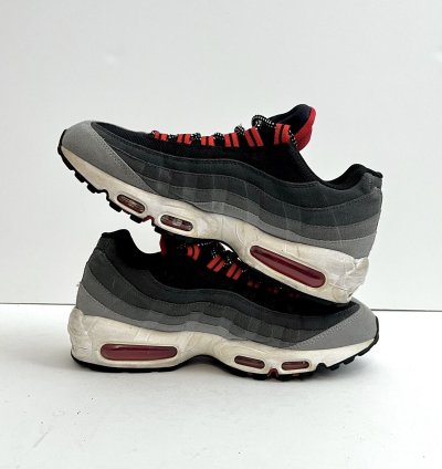2014 Nike Air Max 95 Comet Red Wolf Gray Grey Black Running