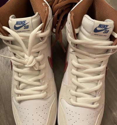New 12 Nike Sb Dunk High Pro Blunt Sail Team Crimson Sneaker