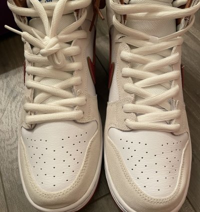 New 12 Nike Sb Dunk High Pro Blunt Sail Team Crimson Sneaker