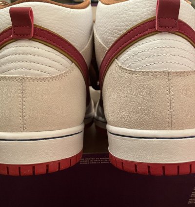 New 12 Nike Sb Dunk High Pro Blunt Sail Team Crimson Sneaker