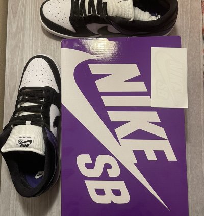 New Nike Sb Dunk Low Pro Court Purple Bq6817-500