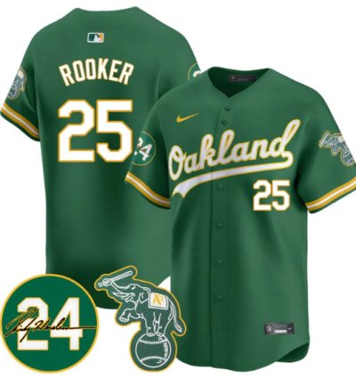 Brent Rooker Jersey 25 Oakland Athletics 2025 Rickey Henderson Memorial Stitched Green