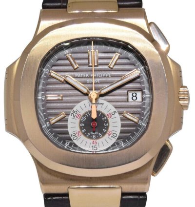 Patek Philippe Nautilus Sealed 5980 Nautilus Chronograph 18k Rg Chocolate 15 5980r
