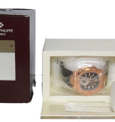 Patek Philippe Nautilus Sealed 5980 Nautilus Chronograph 18k Rg Chocolate 15 5980r