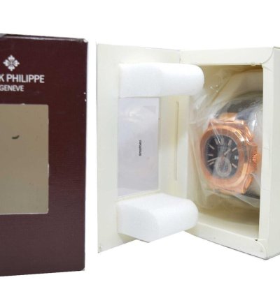 Patek Philippe Nautilus Sealed 5980 Nautilus Chronograph 18k Rg Chocolate 15 5980r