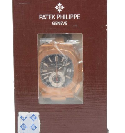 Patek Philippe Nautilus Sealed 5980 Nautilus Chronograph 18k Rg Chocolate 15 5980r