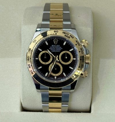 Rolex Daytona Nuovo 2025 Quadrante Nero Acciaio Oro Quadrante Champagne Full Set Con Documenti
