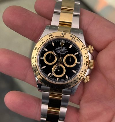 Rolex Daytona Nuovo 2025 Quadrante Nero Acciaio Oro Quadrante Champagne Full Set Con Documenti