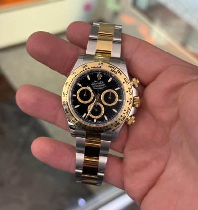 Rolex Daytona Nuovo 2025 Quadrante Nero Acciaio Oro Quadrante Champagne Full Set Con Documenti