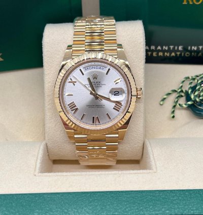 Rolex Day-date 40 Silver Roman 228238 New Unworn 2023 Full Set Box And Paper