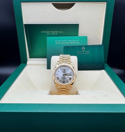 Rolex Day-date 40 Silver Roman Dial Unworn