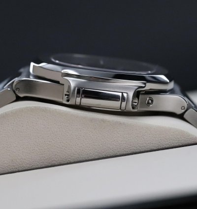 Patek Philippe Nautilus Serviced Complete Set Grey Dial Gradient 40 5mm Steel Bracelet Chronograph 5980