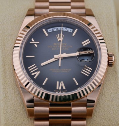 Rolex Day-date 40 Slate Ombr Dial Full Rose Gold 2024 New Release
