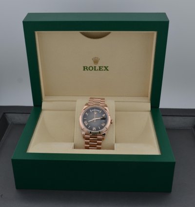 Rolex Day-date 40 Slate Ombr Dial Full Rose Gold 2024 New Release