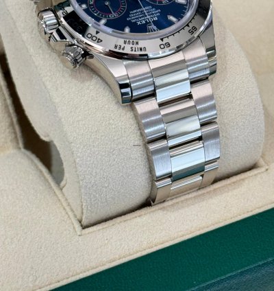 Rolex Daytona Oro Bianco Nuovo 2023 Quadrante Blu Full Set Con Documenti Scatola Rolex