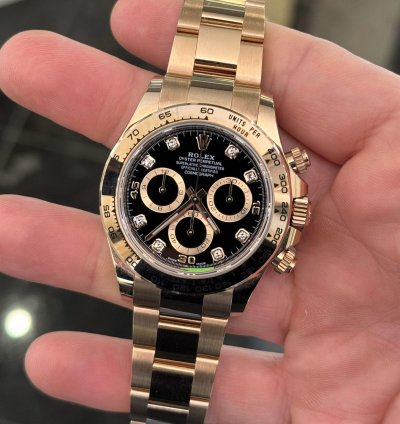 Rolex Daytona Oro Rosa Nuovo 2023 Quadrante In Diamanti Full Set Con Documenti Scatola Rolex