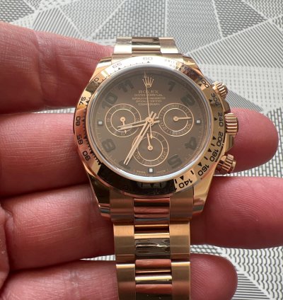 Rolex Daytona Oro Rosado Cuadrante Chocolate Arabe
