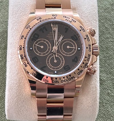 Rolex Daytona Oro Rosado Cuadrante Chocolate Arabe