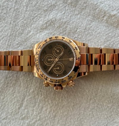 Rolex Daytona Oro Rosado Cuadrante Chocolate Arabe