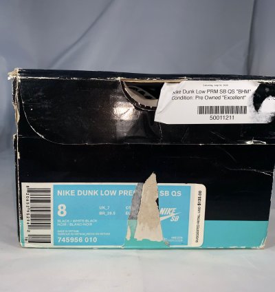 Nike Sb Dunk Bhm 2015 Size 8 Original Box