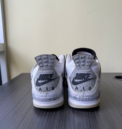 2015 Men Nike Air Jordan Iv 4 White Cement Fire Red Grey