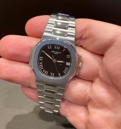 Patek Philippe Nautilus Stainless Steel 37mm Black Roman Numeral Dial Mint Condition 3800 1a-001