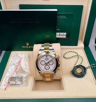 Rolex Daytona Ouystersteel And Yellow Gold White Dial 2024