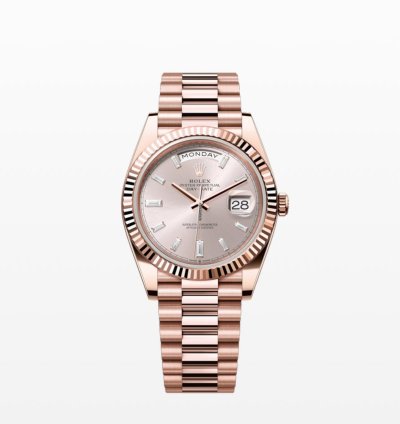 Rolex Day-date 40 Sundust Baguette Diamond Dial Unworn