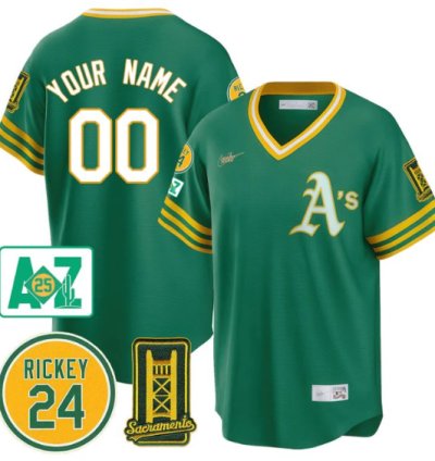 Custom Oakland Athletics Jersey 2025 Sacramento Rickey Henderson Stitched Throwback
