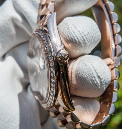 Rolex Day-date 40 Sundust Diamond-set Dial Diamond-set Bezel
