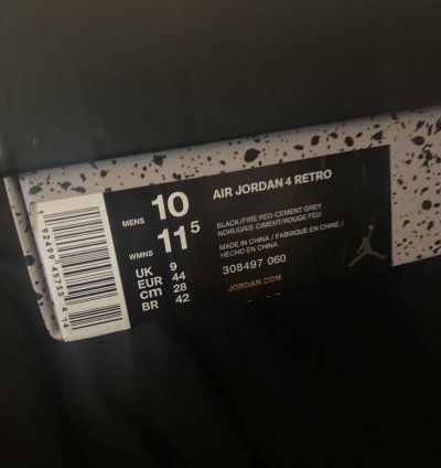 Jordan 4 Retro Bred 2019