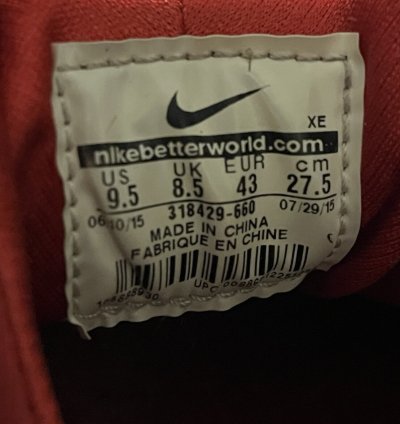 2015 Nike Air Huarache Triple Red 318429 660 Rare Vtg Sz 9 5