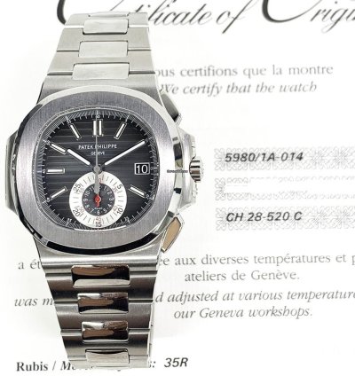 Patek Philippe Nautilus Stainless Steel Black Dial 5980 1a-014