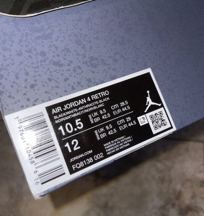 Jordan 4 Retro Fear 2024 Size 10 5