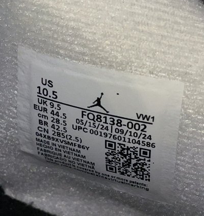 Jordan 4 Retro Fear 2024 Size 10 5