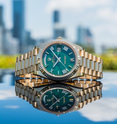 Rolex Day-date 40 Unworn 2022 Day-date 40mm Green Dial 228238